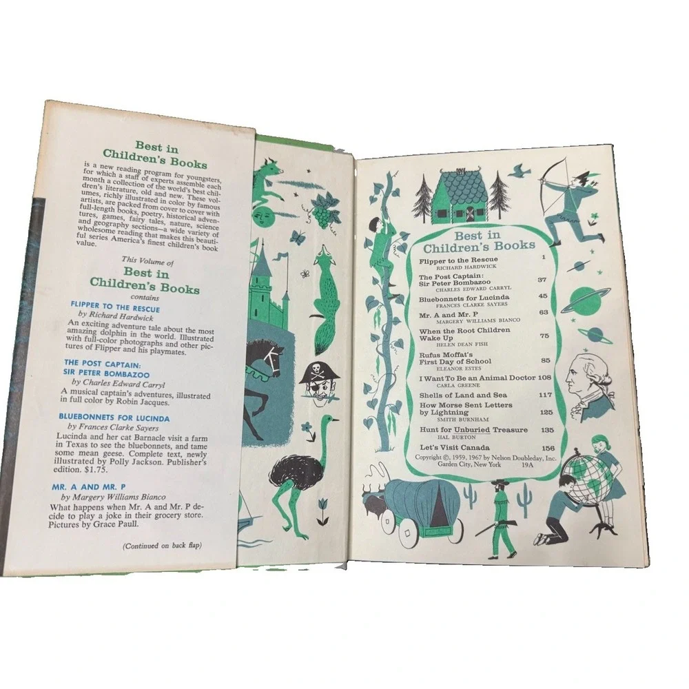Best in Children's Books Vol 19A Flipper to the Rescue 1959/1967 HC DJ Excellent